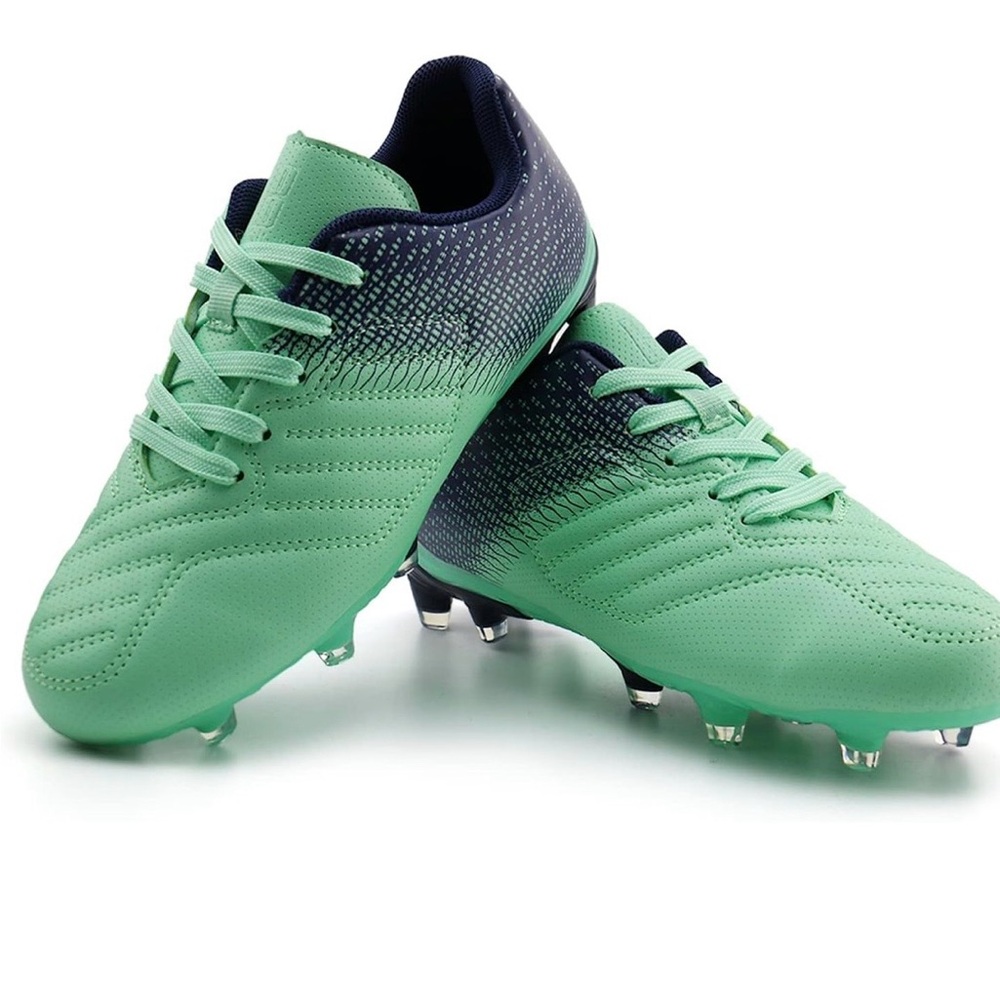 Brooman Kids Soccer Cleats Green & Navy Size 5 - Picture 6 of 16